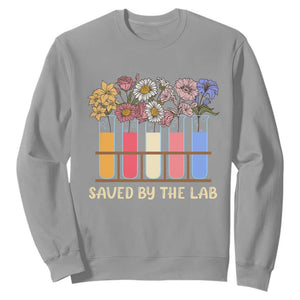 Lab Week Sweatshirt Saved By The Lab Medical Laboratory Tech Medical Lab Tech TS02 Sport Gray Printyourwear