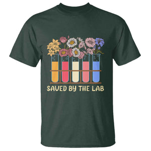 Lab Week T Shirt Saved By The Lab Medical Laboratory Tech Medical Lab Tech TS02 Dark Forest Green Printyourwear