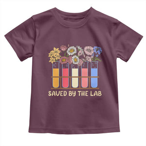 Lab Week Toddler T Shirt Saved By The Lab Medical Laboratory Tech Medical Lab Tech TS02 Maroon Print Your Wear