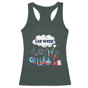 Lab Week Racerback Tank Top Medical Laboratory Science Lab Experiments TS02 Dark Forest Green Print Your Wear