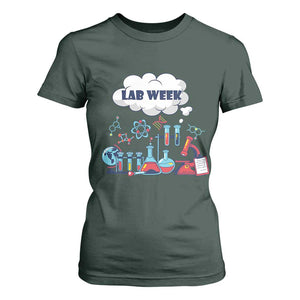 Lab Week T Shirt For Women Medical Laboratory Science Lab Experiments TS02 Dark Forest Green Print Your Wear