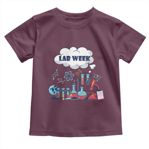 Lab Week Toddler T Shirt Medical Laboratory Science Lab Experiments TS02 Maroon Print Your Wear