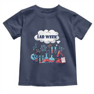 Lab Week Toddler T Shirt Medical Laboratory Science Lab Experiments TS02 Navy Print Your Wear