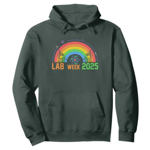 Lab Week Hoodie Medical Laboratory Science Lab Rainbow TS02 Dark Forest Green Printyourwear