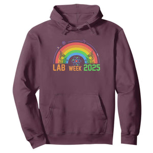 Lab Week Hoodie Medical Laboratory Science Lab Rainbow TS02 Maroon Printyourwear
