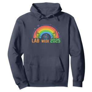 Lab Week Hoodie Medical Laboratory Science Lab Rainbow TS02 Navy Printyourwear
