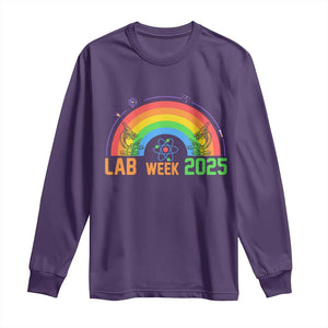 Lab Week Long Sleeve Shirt Medical Laboratory Science Lab Rainbow TS02 Purple Print Your Wear