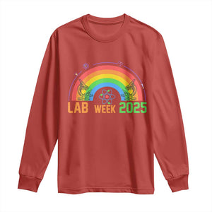 Lab Week Long Sleeve Shirt Medical Laboratory Science Lab Rainbow TS02 Red Print Your Wear