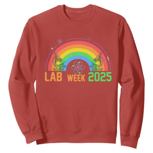 Lab Week Sweatshirt Medical Laboratory Science Lab Rainbow TS02 Red Printyourwear