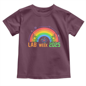 Lab Week Toddler T Shirt Medical Laboratory Science Lab Rainbow TS02 Maroon Print Your Wear