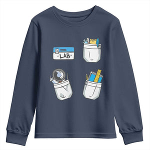 Lab Week Youth Sweatshirt Lab Techinician Scientist Laboratory Assistant TS02 Navy Print Your Wear
