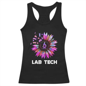 Lab Week Racerback Tank Top Lab Tech Sunflower Med Tech Medical Lab Technician TS02 Black Print Your Wear