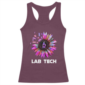 Lab Week Racerback Tank Top Lab Tech Sunflower Med Tech Medical Lab Technician TS02 Maroon Print Your Wear