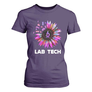 Lab Week T Shirt For Women Lab Tech Sunflower Med Tech Medical Lab Technician TS02 Purple Print Your Wear