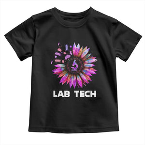 Lab Week Toddler T Shirt Lab Tech Sunflower Med Tech Medical Lab Technician TS02 Black Print Your Wear