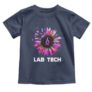 Lab Week Toddler T Shirt Lab Tech Sunflower Med Tech Medical Lab Technician TS02 Navy Print Your Wear