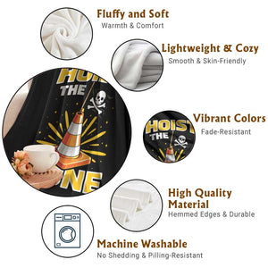 Hoist The Cone Jolly Roger Victory Throw Blanket Pirate Skull Baseball Sports Fan IYKYK Meme TS02 Print Your Wear