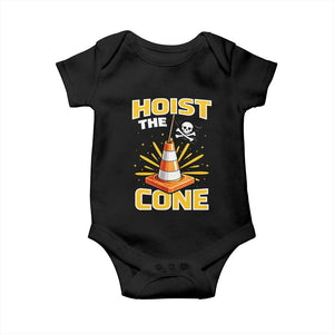Hoist The Cone Jolly Roger Victory Baby Onesie Pirate Skull Baseball Sports Fan IYKYK Meme TS02 Black Print Your Wear