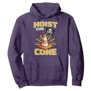 Hoist The Cone Jolly Roger Victory Hoodie Pirate Skull Baseball Sports Fan IYKYK Meme TS02 Purple Print Your Wear
