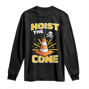 Hoist The Cone Jolly Roger Victory Long Sleeve Shirt Pirate Skull Baseball Sports Fan IYKYK Meme TS02 Black Print Your Wear