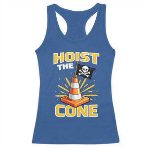 Hoist The Cone Jolly Roger Victory Racerback Tank Top Pirate Skull Baseball Sports Fan IYKYK Meme TS02 Royal Blue Print Your Wear