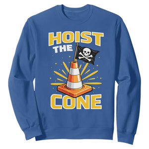 Hoist The Cone Jolly Roger Victory Sweatshirt Pirate Skull Baseball Sports Fan IYKYK Meme TS02 Royal Blue Print Your Wear