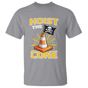 Hoist The Cone Jolly Roger Victory T Shirt - Pirate Skull Baseball Sports Fan IYKYK Meme TS02 Sport Gray Print Your Wear