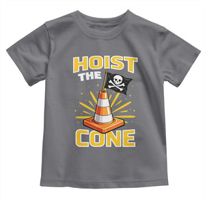 Hoist The Cone Jolly Roger Victory Toddler T Shirt Pirate Skull Baseball Sports Fan IYKYK Meme TS02 Charcoal Print Your Wear