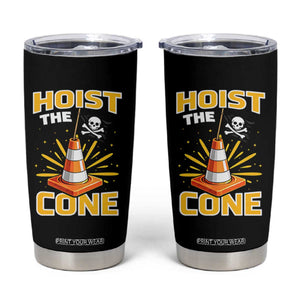 Hoist The Cone Jolly Roger Victory Tumbler Cup Pirate Skull Baseball Sports Fan IYKYK Meme TS02 Black Print Your Wear