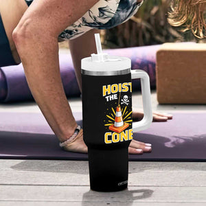 Hoist The Cone Jolly Roger Victory Tumbler With Handle Pirate Skull Baseball Sports Fan IYKYK Meme TS02 Print Your Wear