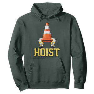 Funny Hoist The Cone Trophy Hoodie IYKYK Meme Sports Fan Victory Celebration TS02 Dark Forest Green Print Your Wear
