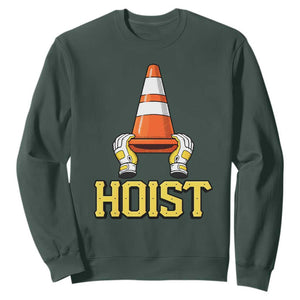 Funny Hoist The Cone Trophy Sweatshirt IYKYK Meme Sports Fan Victory Celebration TS02 Dark Forest Green Print Your Wear