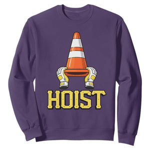 Funny Hoist The Cone Trophy Sweatshirt IYKYK Meme Sports Fan Victory Celebration TS02 Purple Print Your Wear