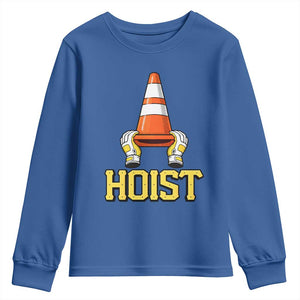 Funny Hoist The Cone Trophy Youth Sweatshirt IYKYK Meme Sports Fan Victory Celebration TS02 Royal Blue Print Your Wear