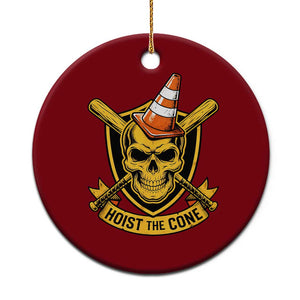 Funny Hoist The Cone Skull Ceramic Ornament IYKYK Meme Gritty Victory Celebration Sports Fan TS02 1pc Red Print Your Wear