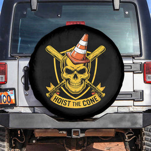 Funny Hoist The Cone Skull Spare Tire Cover IYKYK Meme Gritty Victory Celebration Sports Fan TS02 No hole Black Print Your Wear