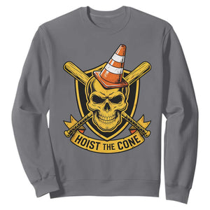 Funny Hoist The Cone Skull Sweatshirt IYKYK Meme Gritty Victory Celebration Sports Fan TS02 Charcoal Print Your Wear