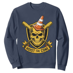 Funny Hoist The Cone Skull Sweatshirt IYKYK Meme Gritty Victory Celebration Sports Fan TS02 Navy Print Your Wear