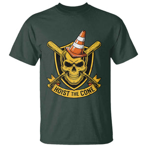 Funny Hoist The Cone Skull T Shirt IYKYK Meme Gritty Victory Celebration Sports Fan TS02 Dark Forest Green Print Your Wear