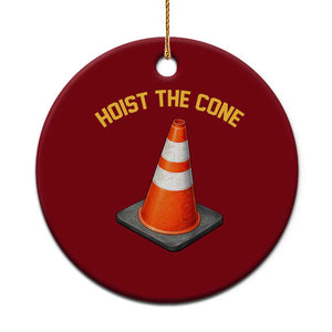 Vintage Hoist The Cone Victory Graphic Ceramic Ornament Funny Baseball Fan Pride Celebration IYKYK Meme TS02 1pc Red Print Your Wear