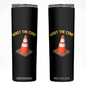 Vintage Hoist The Cone Victory Graphic Skinny Tumbler Funny Baseball Fan Pride Celebration IYKYK Meme TS02 Black Print Your Wear