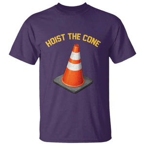 Vintage Hoist The Cone Victory Graphic T Shirt Funny Baseball Fan Pride Celebration IYKYK Meme TS02 Purple Print Your Wear