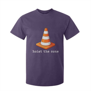 Minimalist Hoist The Cone Typography T Shirt For Kid Funny Baseball Fan Pride Celebration IYKYK Meme TS02 Purple Print Your Wear