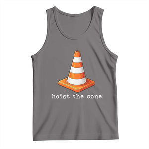 Minimalist Hoist The Cone Typography Tank Top Funny Baseball Fan Pride Celebration IYKYK Meme TS02 Deep Heather Print Your Wear
