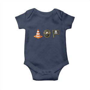 Pittsburgh Victory Icons Rebus Graphic IYKYK Meme Baby Onesie Hoist The Cone Welding Mask Jolly Roger Flag TS02 Navy Print Your Wear