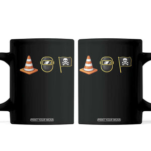 Pittsburgh Victory Icons Rebus Graphic IYKYK Meme Coffee Mug Hoist The Cone Welding Mask Jolly Roger Flag TS02 Black Print Your Wear