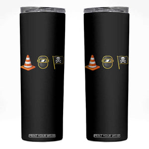 Pittsburgh Victory Icons Rebus Graphic IYKYK Meme Skinny Tumbler Hoist The Cone Welding Mask Jolly Roger Flag TS02 Black Print Your Wear