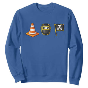 Pittsburgh Victory Icons Rebus Graphic IYKYK Meme Sweatshirt Hoist The Cone Welding Mask Jolly Roger Flag TS02 Royal Blue Print Your Wear