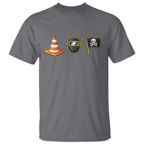 Pittsburgh Victory Icons T Shirt - Hoist The Cone Welding Mask Jolly Roger IYKYK Meme Tee TS02 Charcoal Print Your Wear