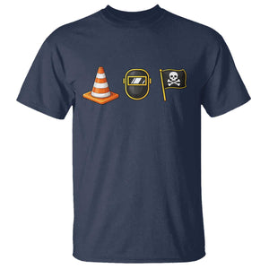 Pittsburgh Victory Icons T Shirt - Hoist The Cone Welding Mask Jolly Roger IYKYK Meme Tee TS02 Navy Print Your Wear